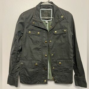 J Crew Womens XS Downtown Field Jacket Green Utility Coat